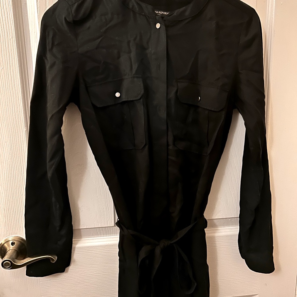 Banana republic shirt dress black